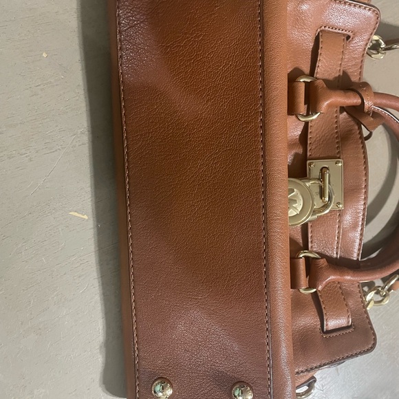 MICHAEL Michael Kors Brown and Gold Satchel with Top Handle - Picture 4 of 10